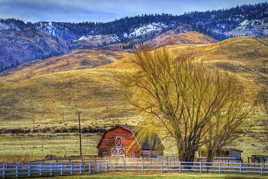 Barn Photograph - Barn with a View by Donna Kennedy