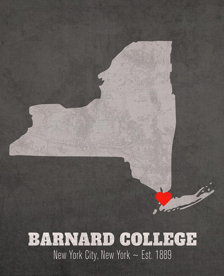 Barnard College New York City New York Founded Date Heart Map Mixed ...