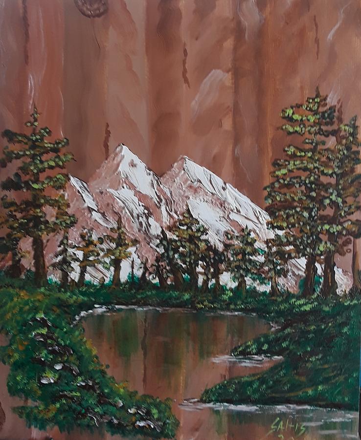 Barndoor Mountains Painting by Jim Saltis