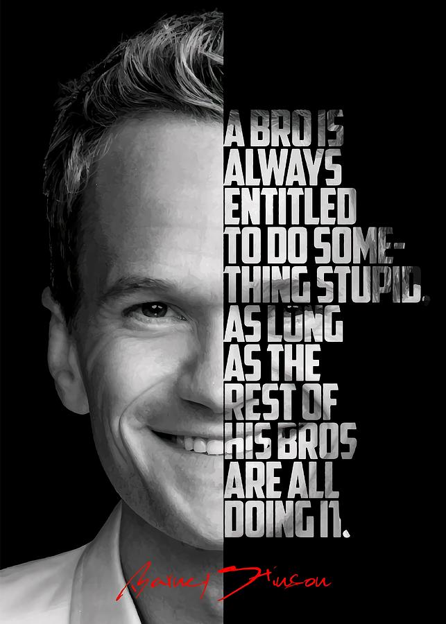 Christmas Painting - Barney Stinson Poster  by Wilkinson Will