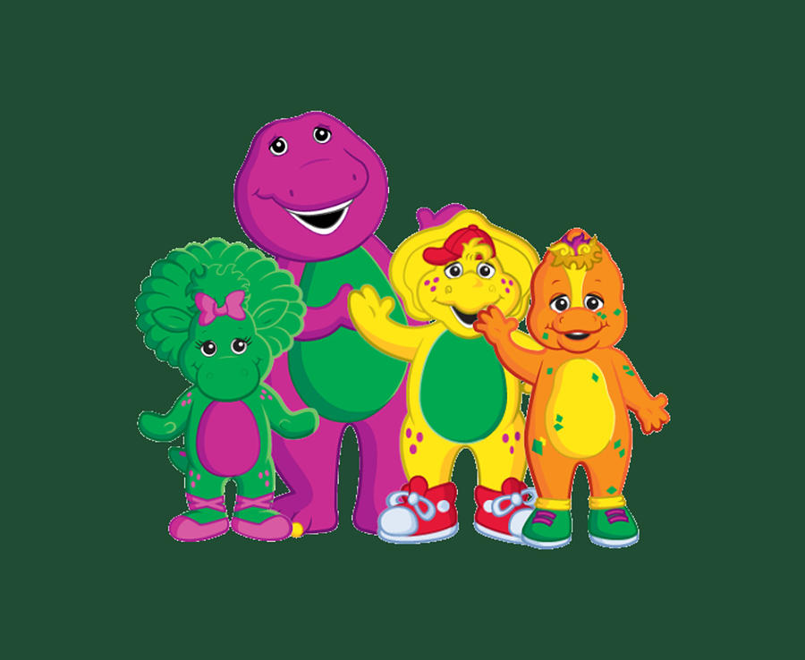 barney the dinosaur and friends Magnet Painting by Nick Clarke