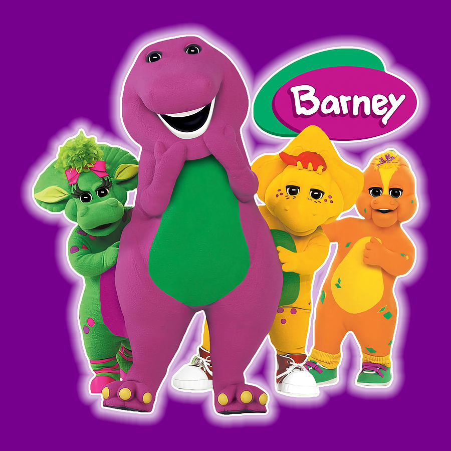 Barney The Dinosaur and Friends Poster aesthetic Painting by Gray ...