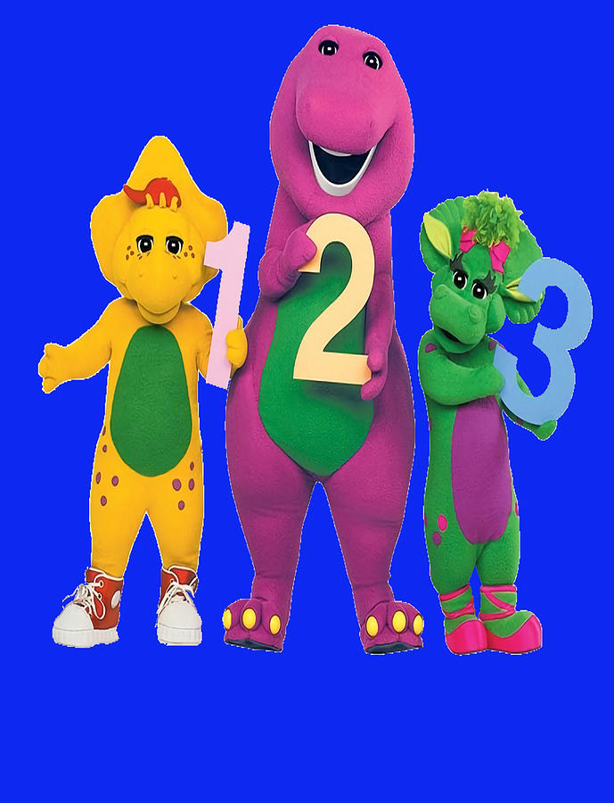 Barney The Dinosaur and Friends Poster yellow Painting by Oliver David ...