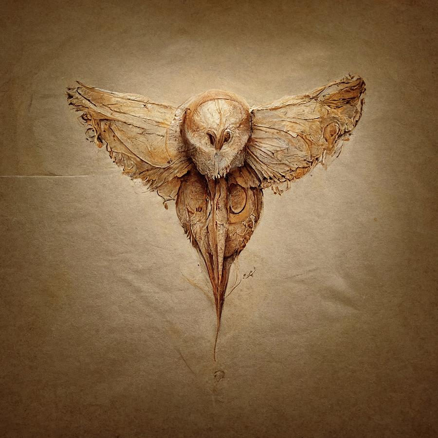 BarnOwl Moth Digital Art by Alexis King-Glandon