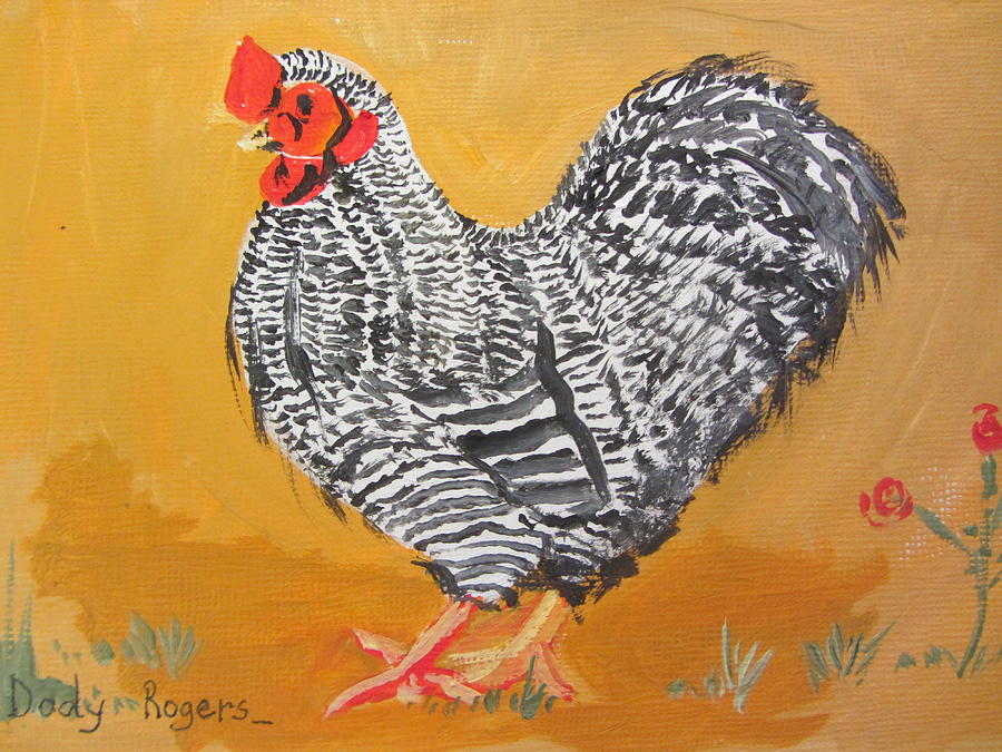 Barnyard Babe Painting by Dody Rogers