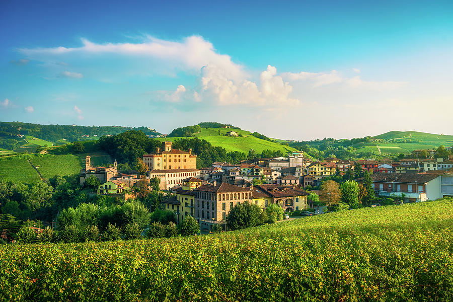 Barolo and vineyards of Langhe. Italy Photograph by Stefano Orazzini