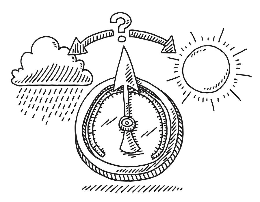 Barometer Weather Change Drawing Drawing by FrankRamspott