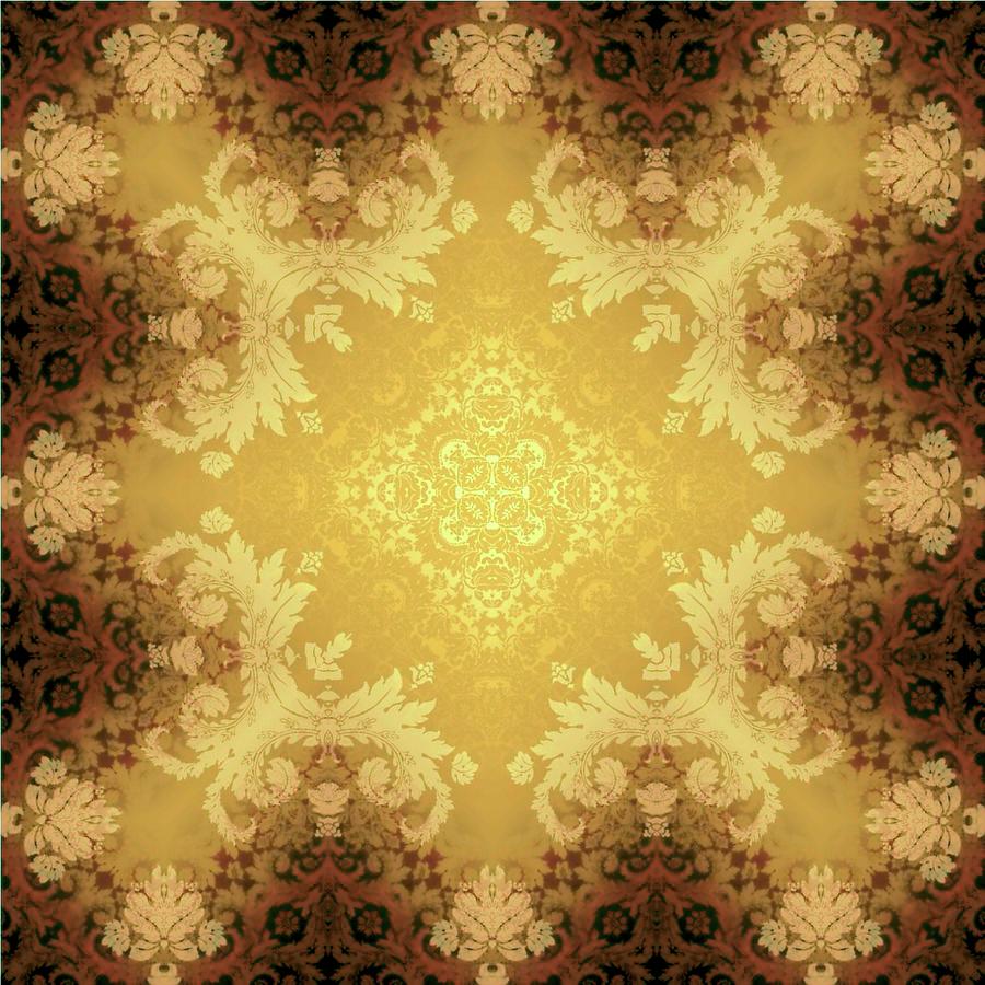 Baroque Kaleidoscope Golden Dawn Digital Art by Charmaine Zoe