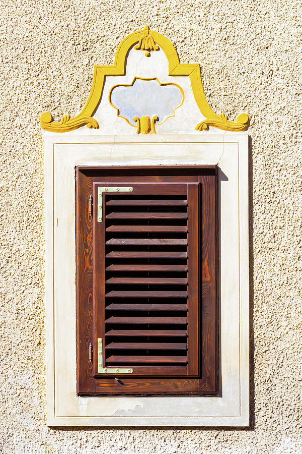 Baroque ornate window frame with shutters Photograph by Viktor Wallon-Hars