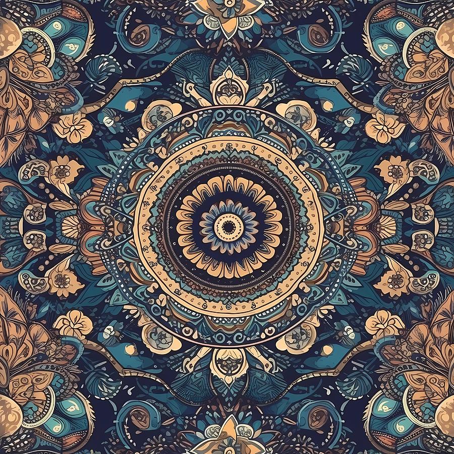 Baroque pattern with intricate scrolls and leaves No 2 Digital Art by ...