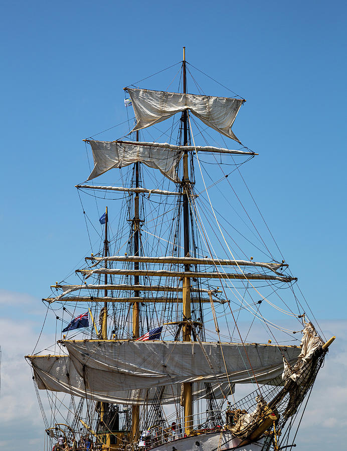 Barque Three Masted Rigging Photograph By Dale Kincaid