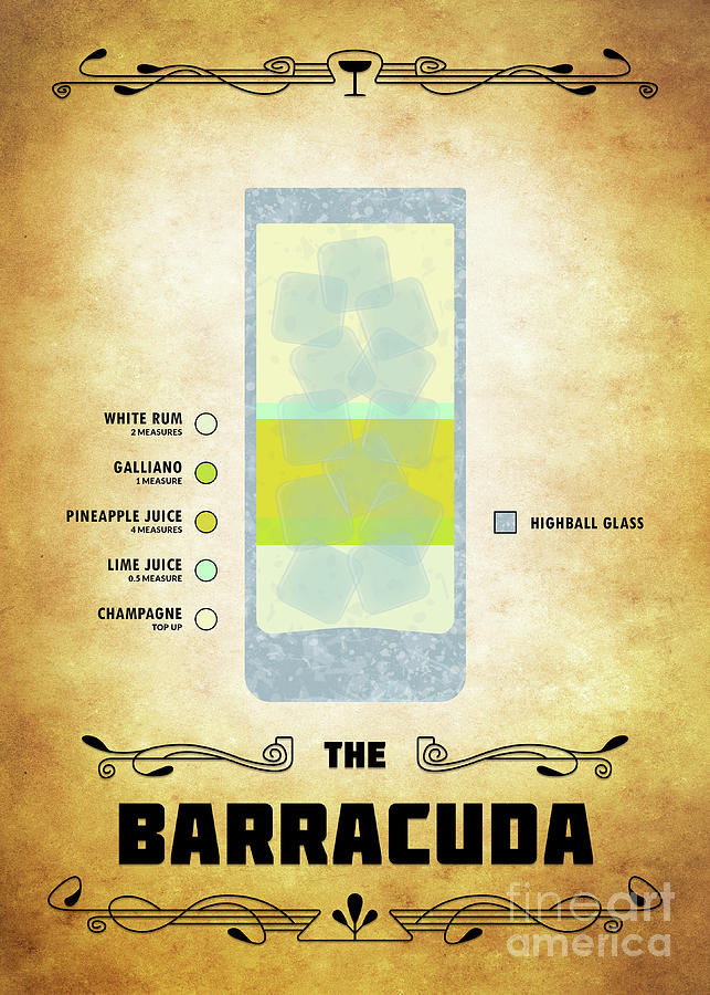 Barracuda Cocktail - Classic Digital Art by Bo Kev