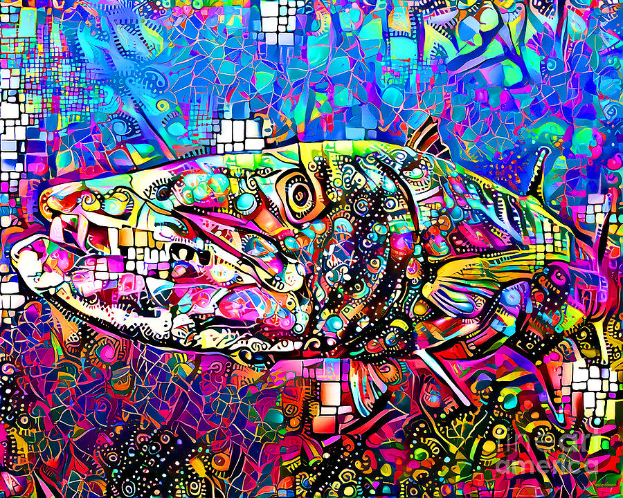 Barracuda Fish in Whimsical Modern Art 20211218 Photograph by Wingsdomain Art and Photography