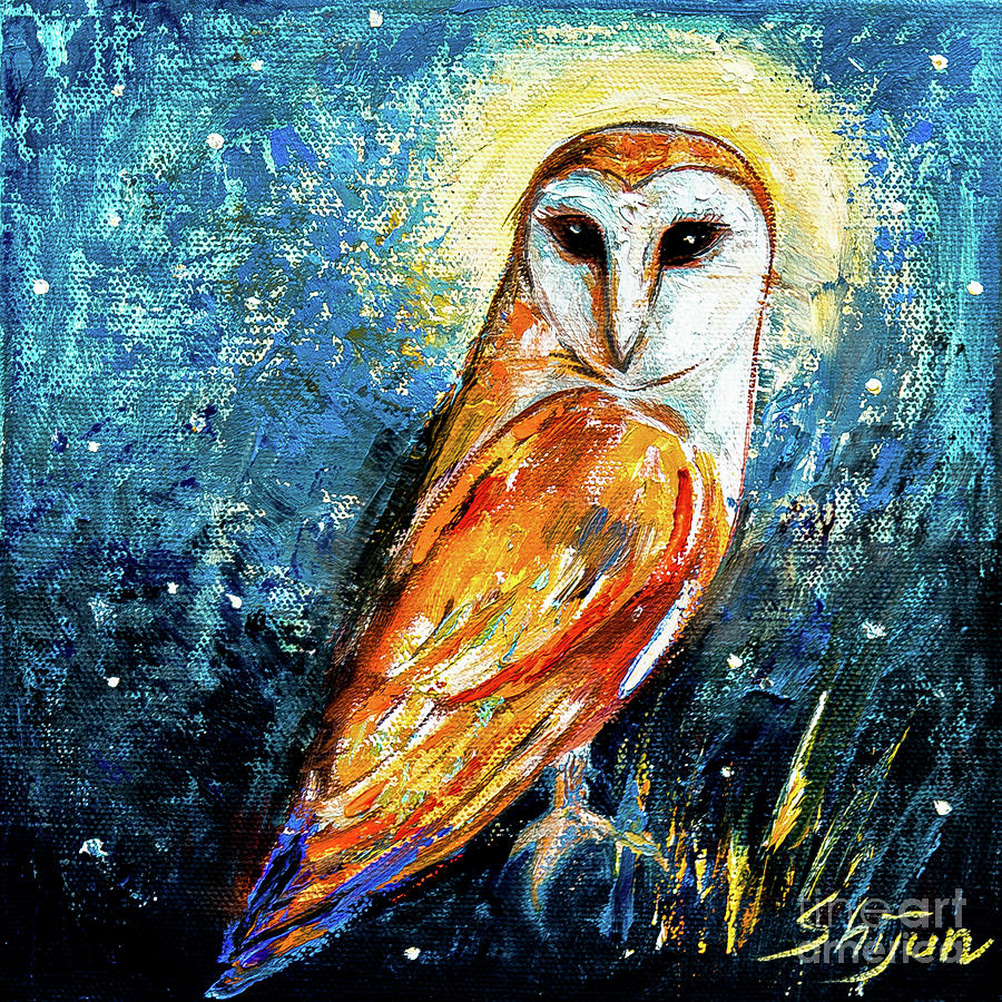 Barred Owl Painting by Shijun Munns