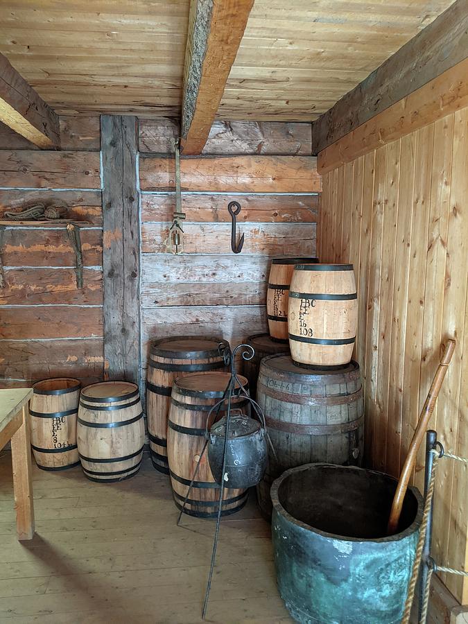 Barrels at Fort Edmonton Photograph by Lisa Mutch