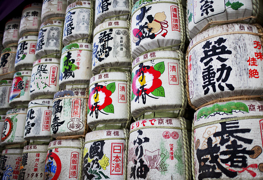 Barrels of Sake Photograph by Instants