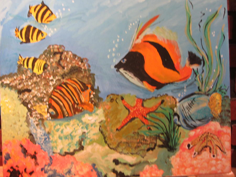 Barrier Reef Painting by Dody Rogers
