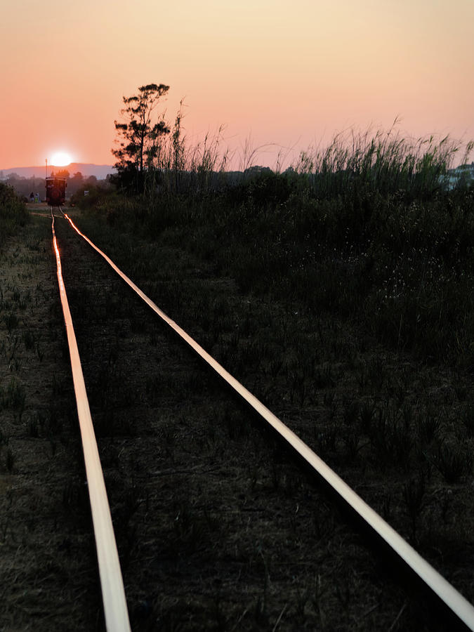 Barril Beach Train and Sunset Photograph by Angelo DeVal