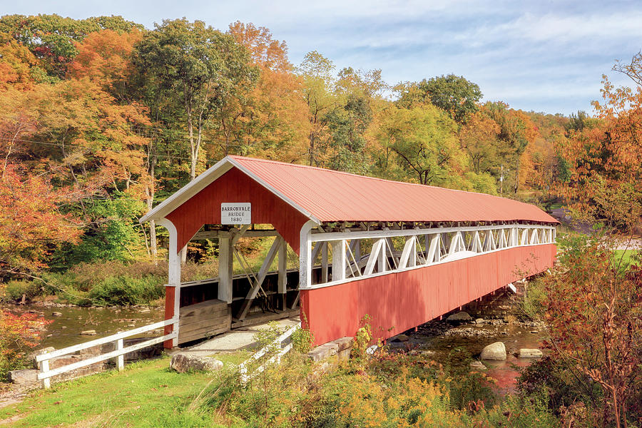 Barronvale Covered Bridge - Somerset County, Pennsylvania Photograph by Susan Rissi Tregoning