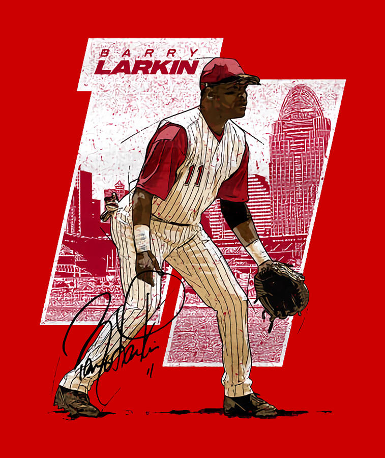 Barry Larkin Offset Digital Art by Kelvin Kent - Fine Art America