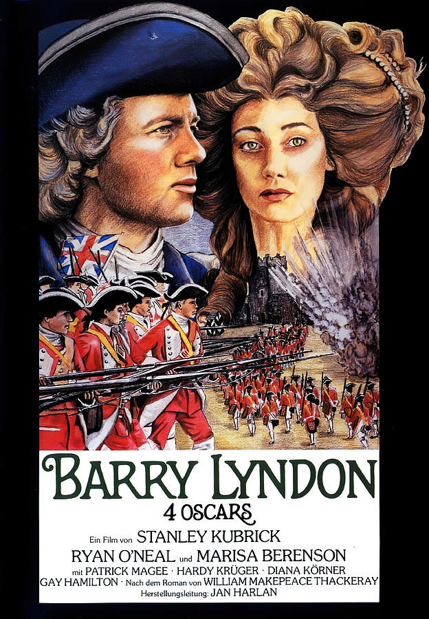 Barry Lyndon, with Ryan ONeal and Marisa Berenson, 1975 Mixed Media by Movie World Posters