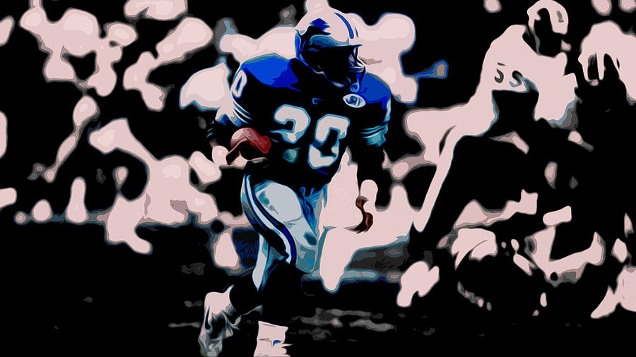 Barry Sanders On the Loose Mixed Media by Brian Reaves