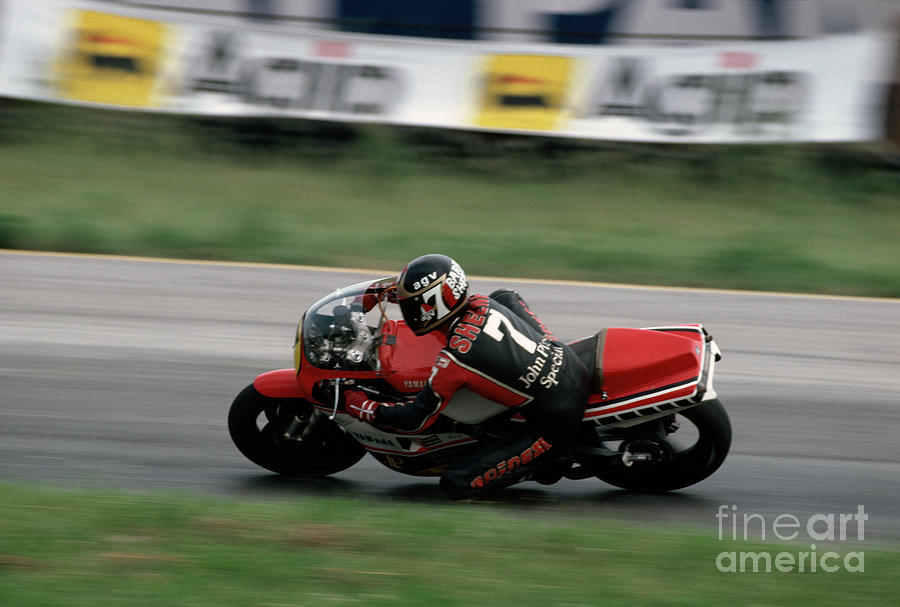 Barry Sheene. 1982 Nations motorcycle Grand Prix Photograph by Oleg Konin