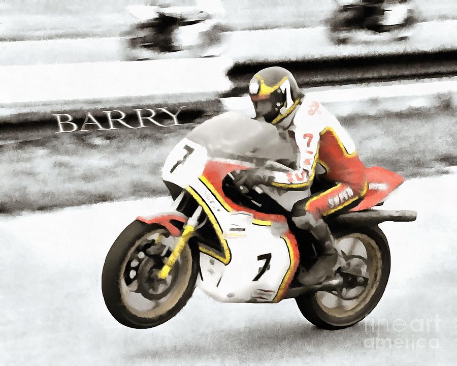 Barry Sheene 2, The Hand Tinted Version Photograph