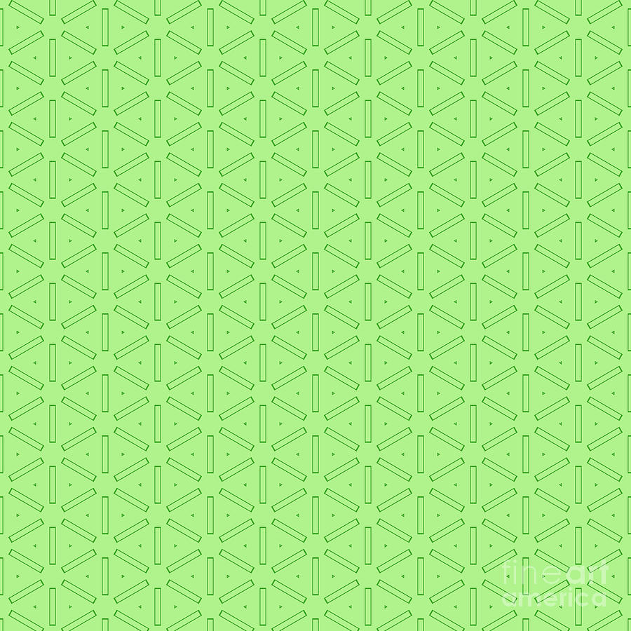 Bars In Isometric Grid Array Pattern In Light Apple And Grass Green N.1428 Painting