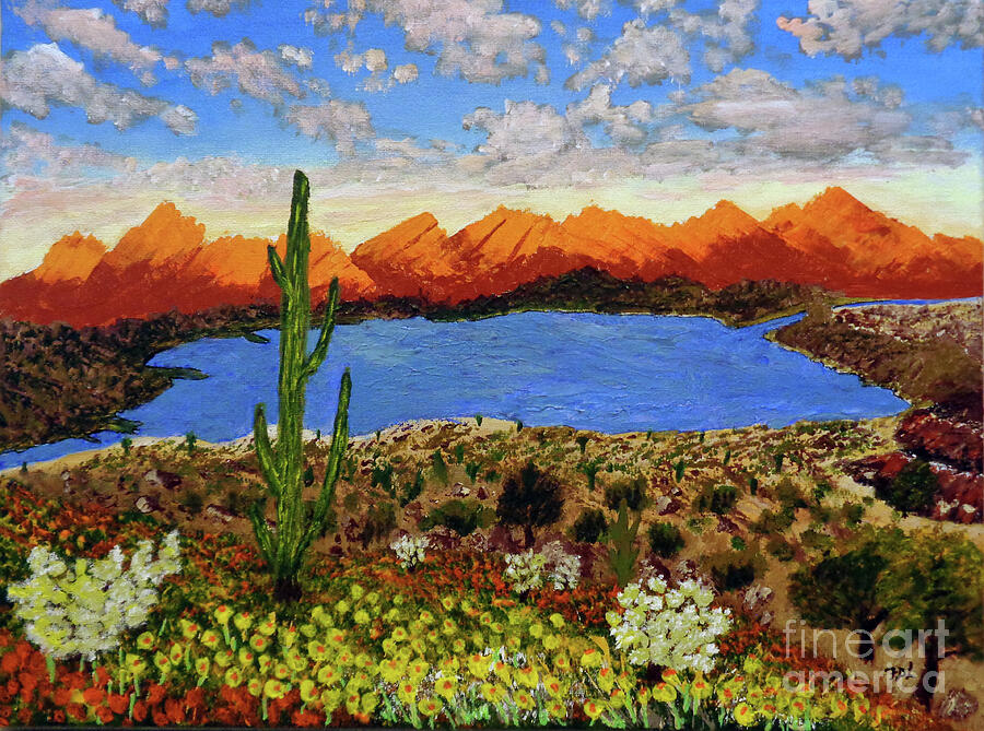 Bartlett Lake Painting by Frank Littman