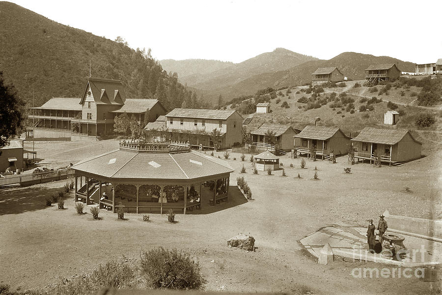 Cabin Photograph - Bartlett Springs, Lake Co. Circa 1880 by Monterey County Historical Society