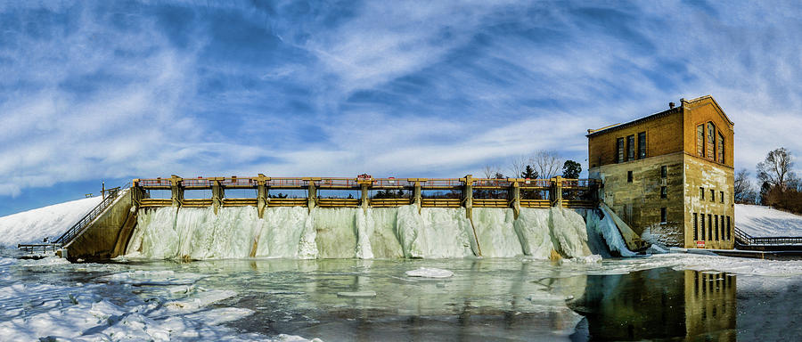 Barton Dam in Winter Photograph by Greg Croasdill