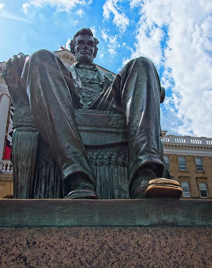 Bascom Hall Lincoln Statue 2 Photograph by Steven Ralser