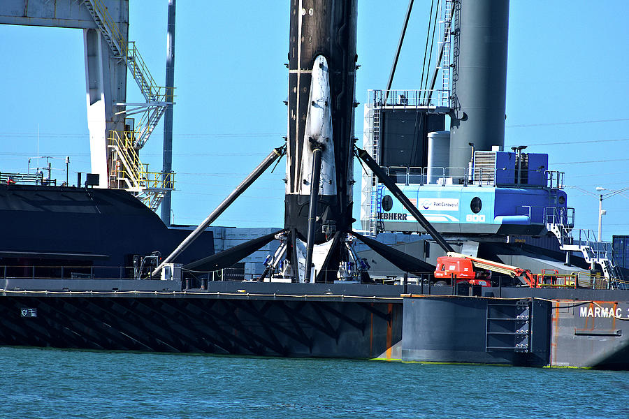 Base Of SpaceX Falcon 9 Landed Booster B1058 Photograph By Heron And Fox