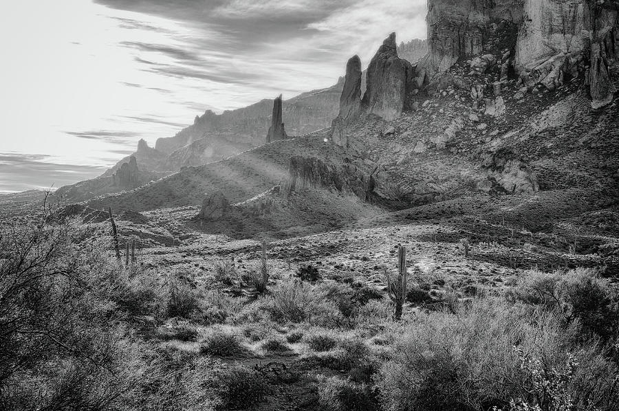 Base of Superstition Mountain Photograph by Lisa Spencer