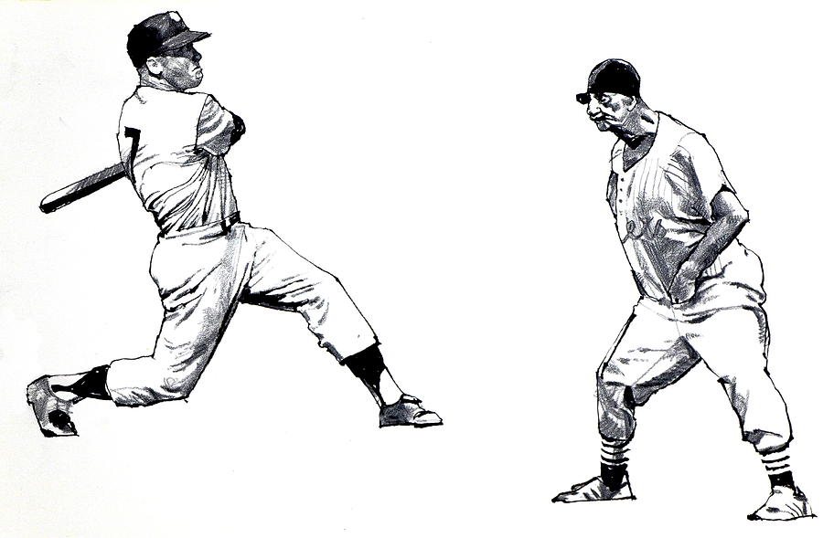 Baseball Drawing By Allan Phillips Fine Art America