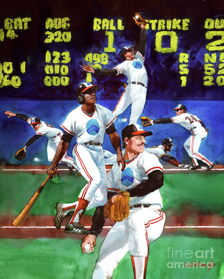 Baseball - Americas Pastime Painting by Tom McNeely