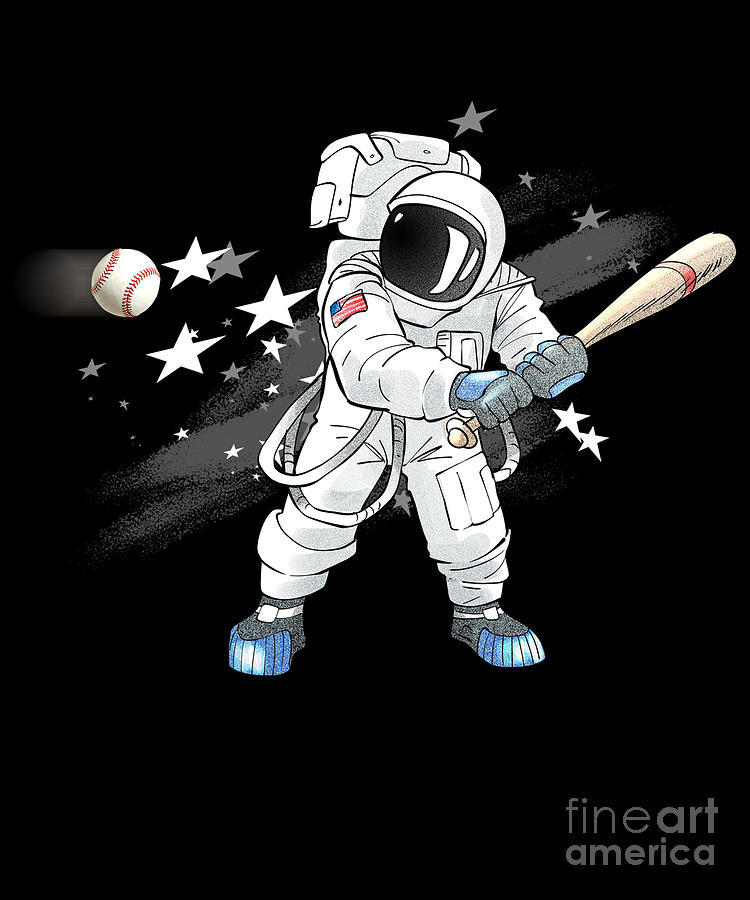 Astronaut Shooting Star Baseball T-Shirt Houston Astros