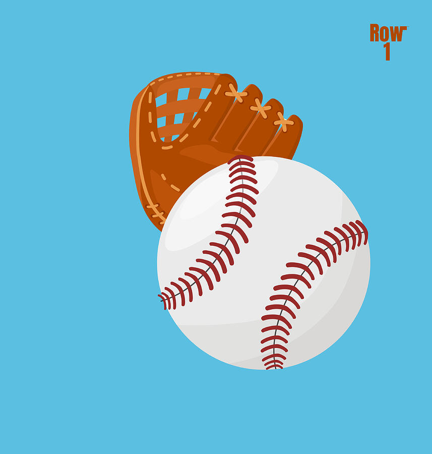 Baseball Catch Digital Art by Row One Brand