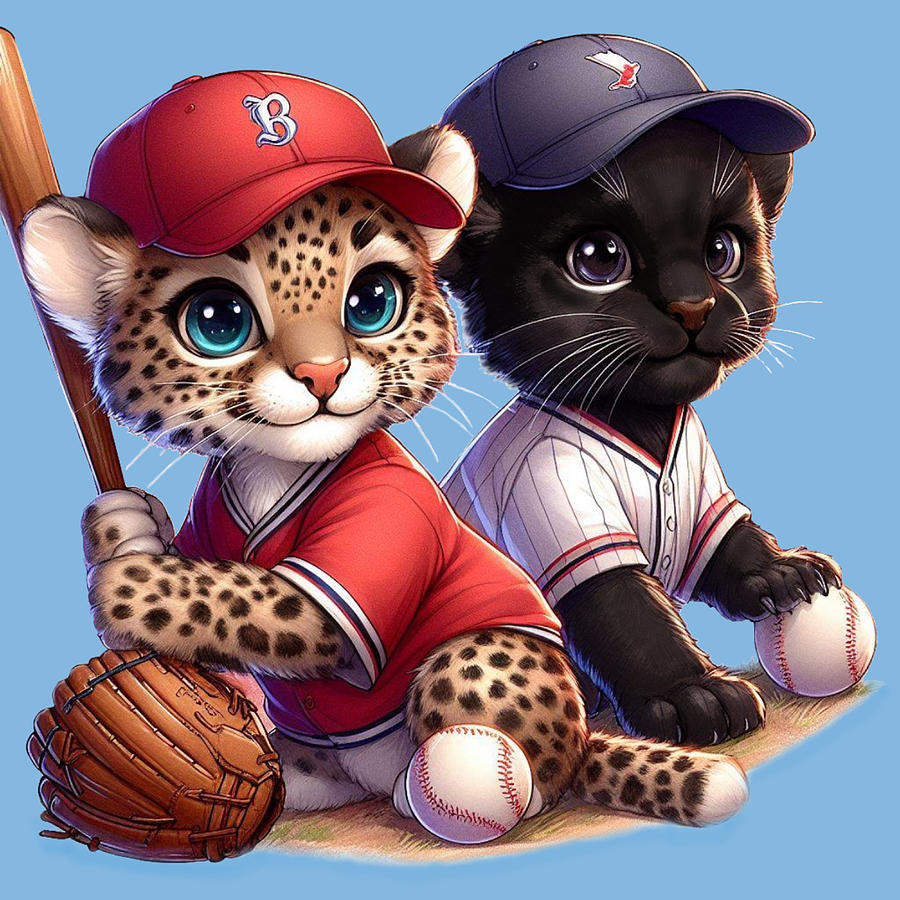 Baseball Cubs Digital Art by Kelly Mills