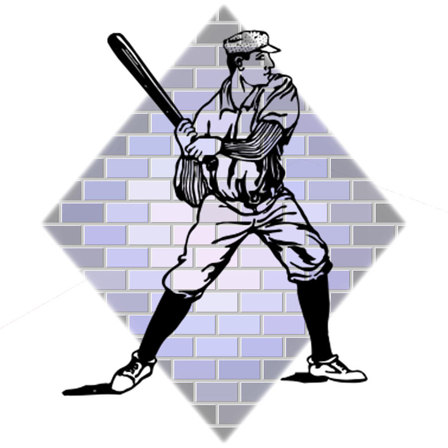 Baseball Diamond Ball Sport Sticker Digital Art by Delynn Addams