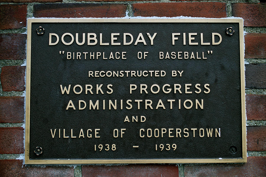 Baseball Doubleday Field CoopersTown NY Birth Place of Baseball Signage ...