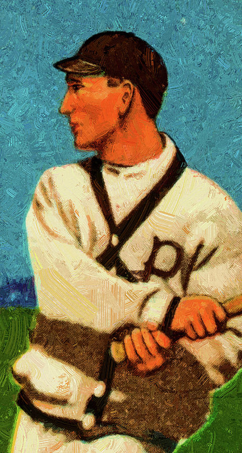 Baseball Game Cards Of El Principe De Gales Mickey Doolan Batting Oil Painting Painting