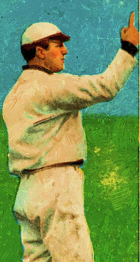 Baseball Game Cards Of Old Mill John Mcgraw Finger In Air Oil Painting Painting