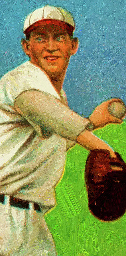 Baseball Game Cards Of Piedmont Hal Chase Throwing-white Cap Oil Painting Painting