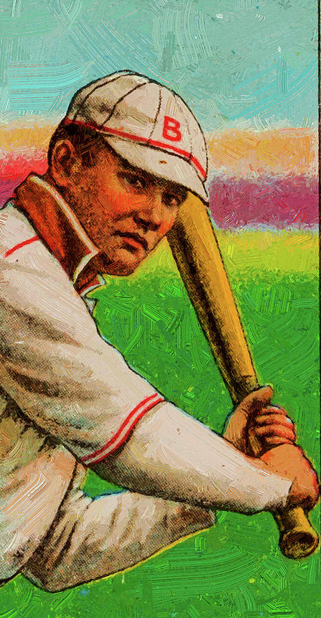 Baseball Game Cards Of Sweet Caporal Johnny Bates Oil Painting Painting