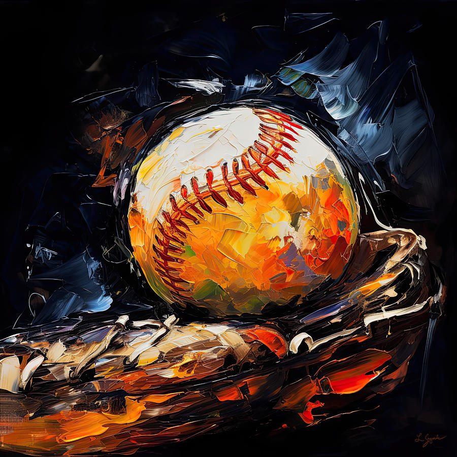 Baseball Digital Art - Baseball Art by Lourry Legarde