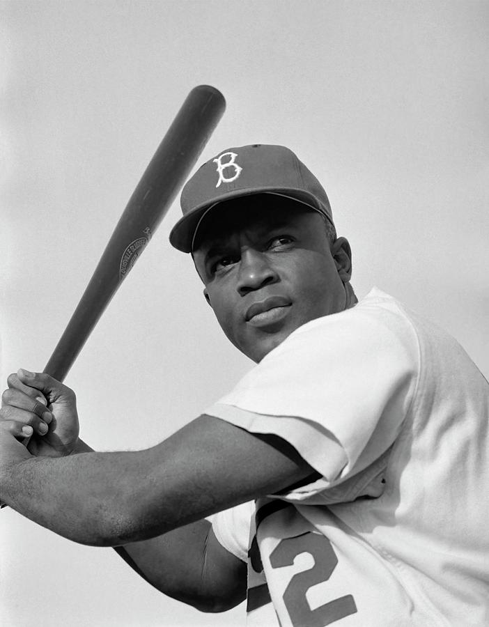 Major League Movie Photograph - Baseball Legend Jackie Robinson 1954 by Bob Sandberg