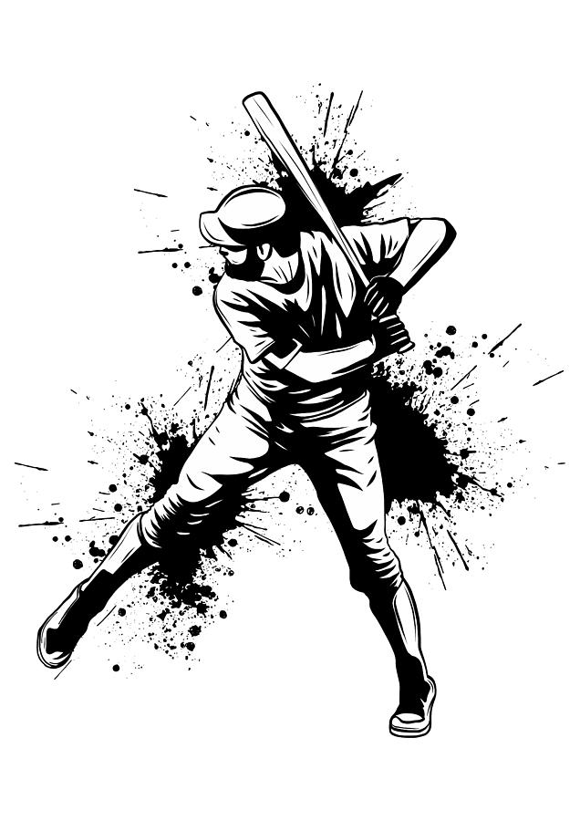 silhouette baseball player