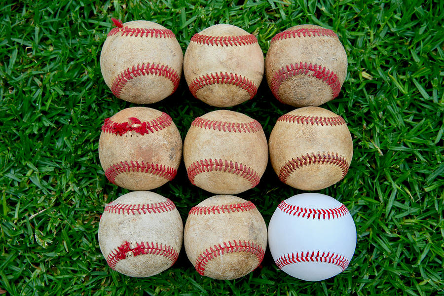 Baseball Photograph - Baseball Rookie - Right Field by Joe Vella